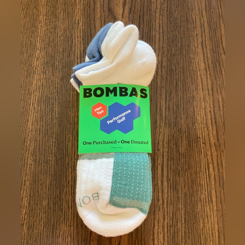 New Bombas Women’s Golf Ankle Sock 3-Pack, Size Large 11-13 or Men’s Size